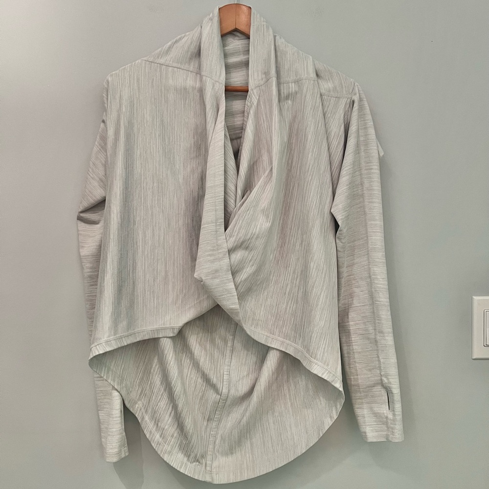 Zyia Activewear Cream Yoga Shawl XS - Picture 4 of 11